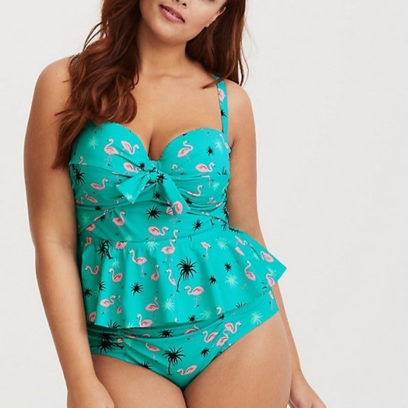 torrid Other - NEW torrid teal flamingo swimsuit set size 5